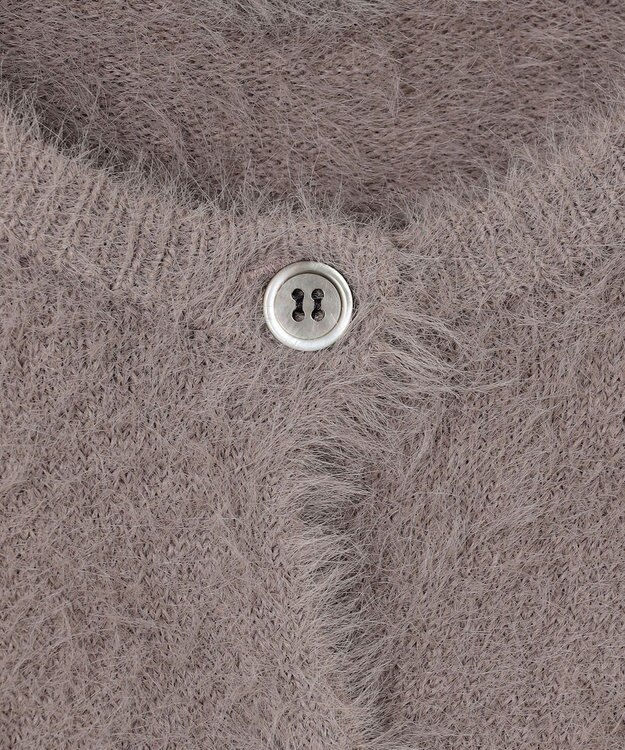 組曲 ナイロンファー カーディガン ブラウン系