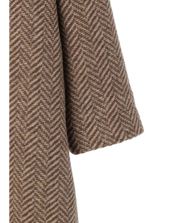 CRAFT STANDARD BOUTIQUE ウール混ガンパッチロングコート Brown