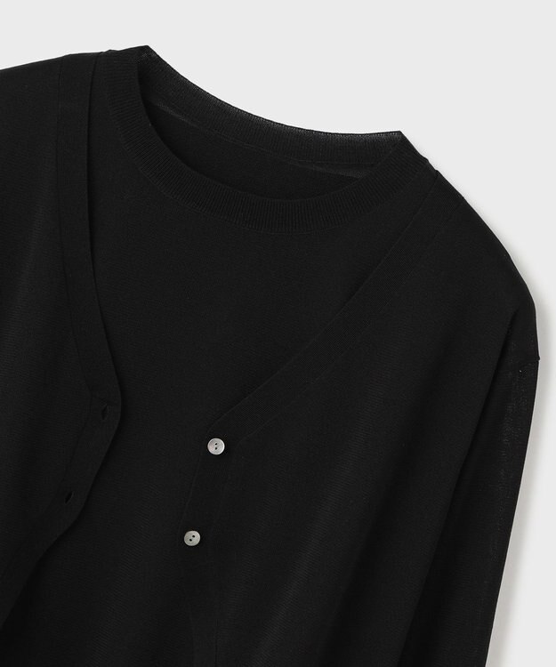 GRACE CONTINENTAL レイヤードニットトップ ブラック