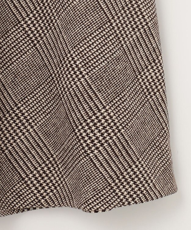 J.PRESS LADIES クラシカル グレンチェック フレアー スカート ダークブラウン系3