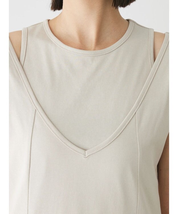 Green Parks カットワークデザインカットソーワンピース Beige