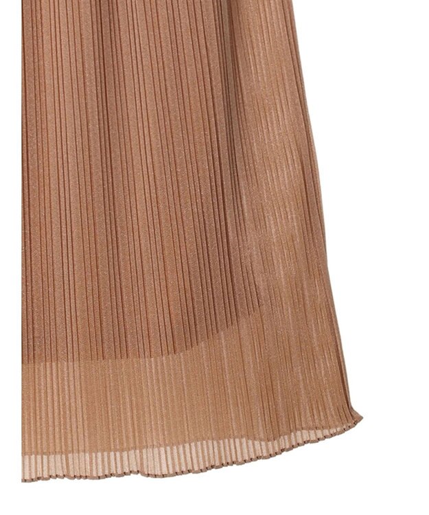 Green Parks ラメプリーツＩラインスカート Terracotta