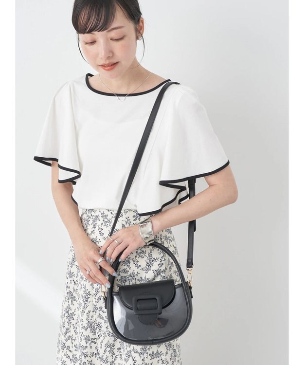 earth music&ecology リングハンドルバッグ Black