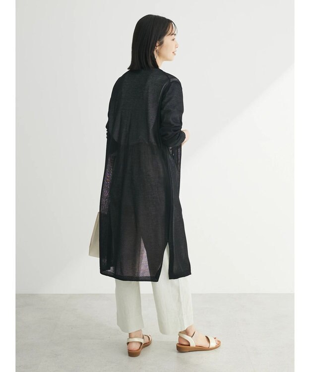 Green Parks 推しニット　ロング丈カーディガン Black