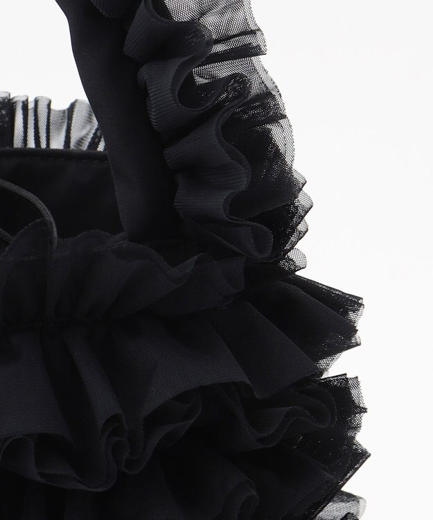 LA BAGAGERIE 【MONICA】チュールフリル2WAYバッグ ブラック