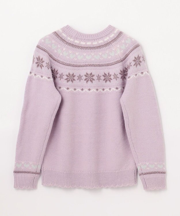 ANY KIDS ノルディック柄 ニット ラベンダー系