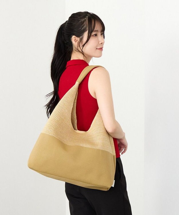 ROOTOTE 3582【ルートート】LT.ラウンド.メッシュ.ニット-A 02：ベージュ