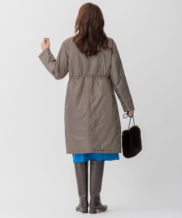 自由区 【洗える/リバーシブル】ブライトキルト リバーシブルコート カーキ系