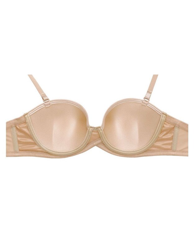 WACOAL Tシャツブラ ブラジャー 【EverChic】 ストラップレスで着用可能 シームレスモールドカップ メッシュ素材(カップ肌側) ブラ レディース BRB694 /ワコール カラシ