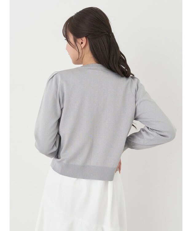 earth music&ecology ラメニットカーディガン Gray