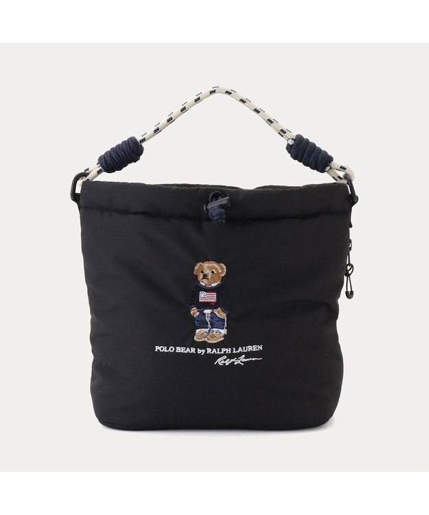 MOONBAT POLO RALPH LAUREN(ポロ ラルフローレン) 【C-zeroはっ水】レインバッグ ショルダーバッグ フラッグベア ポロベア ワンポイント 無地 ブラック