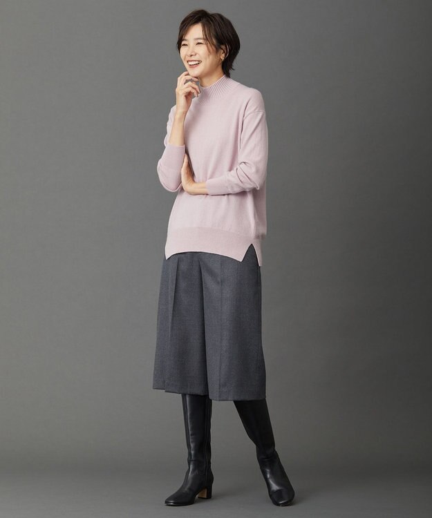 J.PRESS LADIES 【洗える・WEB限定カラーあり】CASHMERE BLEND ハイネック ニット ピンク系