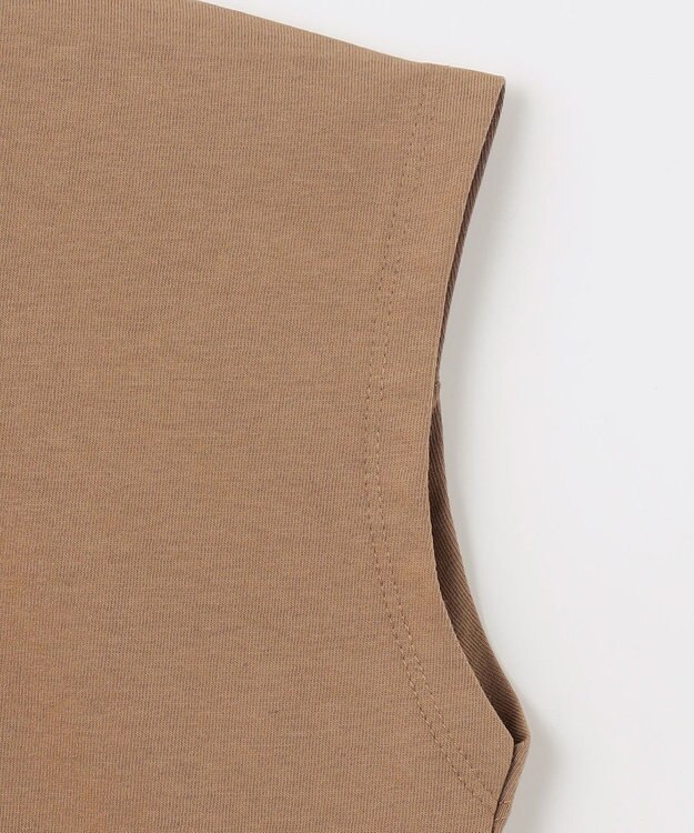 ANY 【UVケア/接触冷感】チュニック丈半袖ロゴTシャツ モカ