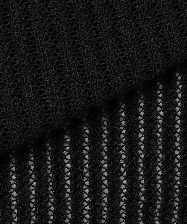 組曲 【先行予約・WEB限定】レーシーニット レース襟付き カーディガン ブラック系