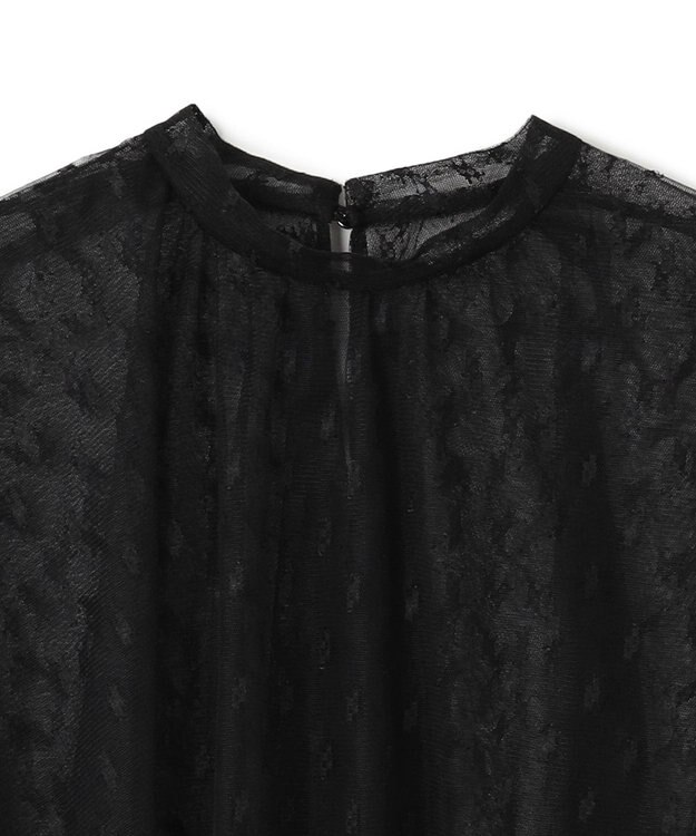 BEIGE， 【洗える・Oggi 11月号掲載】CLOVIS / ケープデザイン総レースブラウス Black