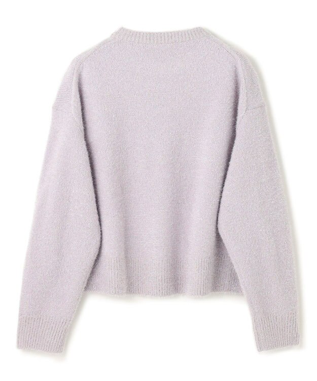 UNFILO L ラメシャギー  ニット ラベンダ―