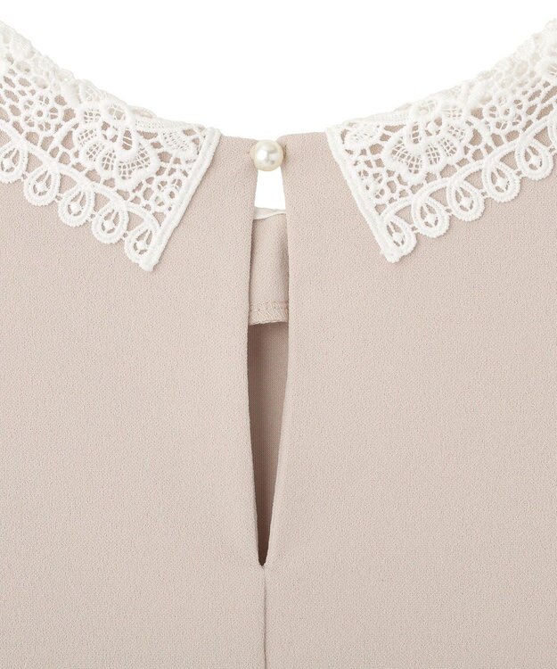 YECCA VECCA 2wayレース襟ブラウス Gray Beige