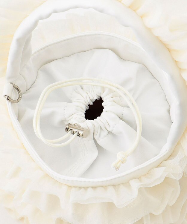 LA BAGAGERIE 【MONICA】チュールフリル2WAYバッグ ホワイト