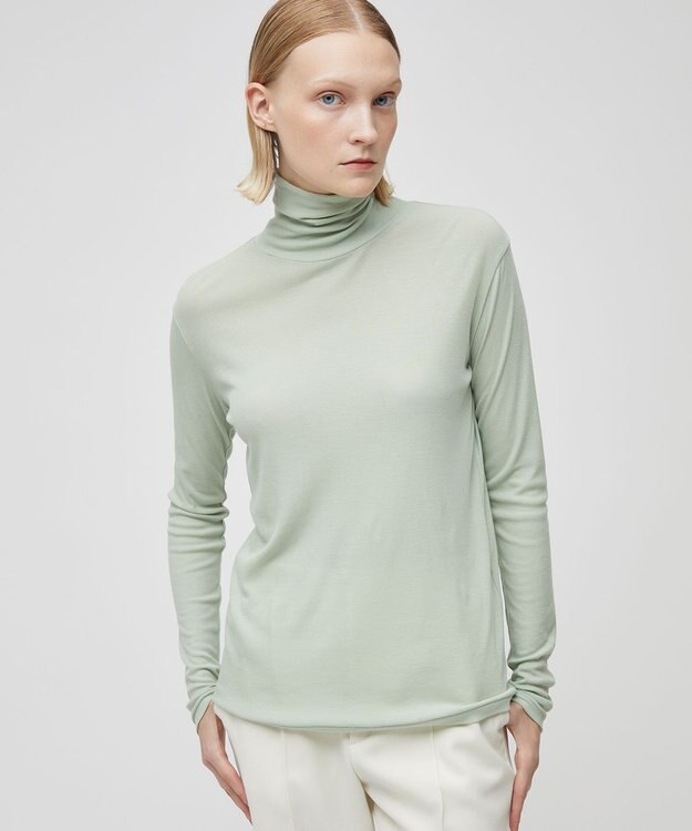 BEIGE， SORE / ハイネックカットソー Sage