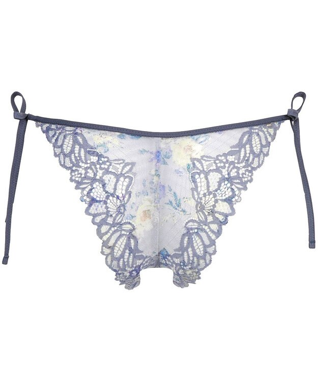 WACOAL Ｔバック ショーツ 【リボンブラ 脇すっきり】 BRB433とペア はきこみ丈あさめ バックのかぶりが広め ソング レディース PRA433 /ワコール ブルー