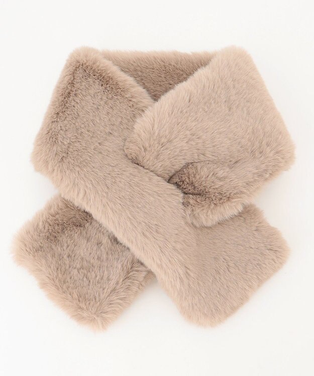 ANY SIS フェイクファー ティペット ベージュ