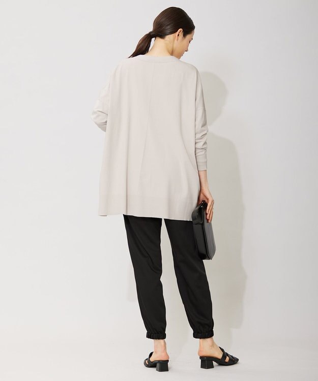 ICB 【洗える】ヴィスコースワイド カーディガン トープ系