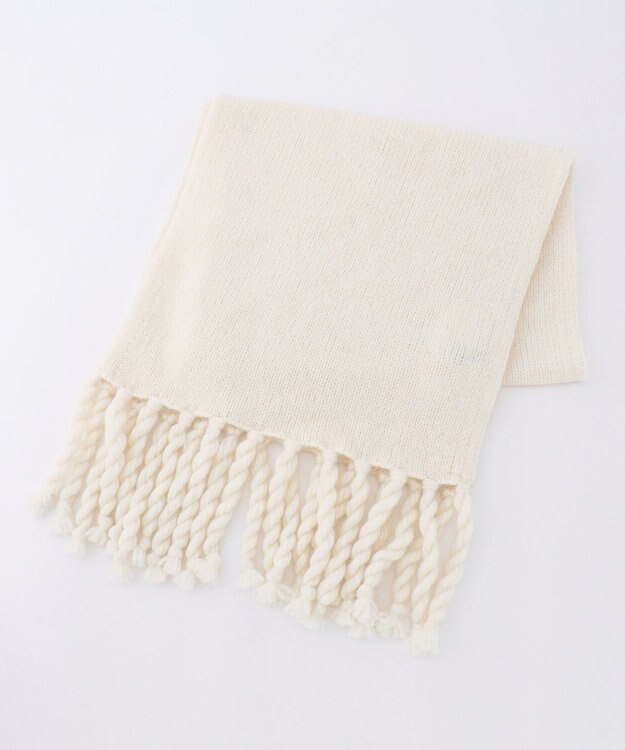 23区 ベビーアルパカ マフラー ホワイト系