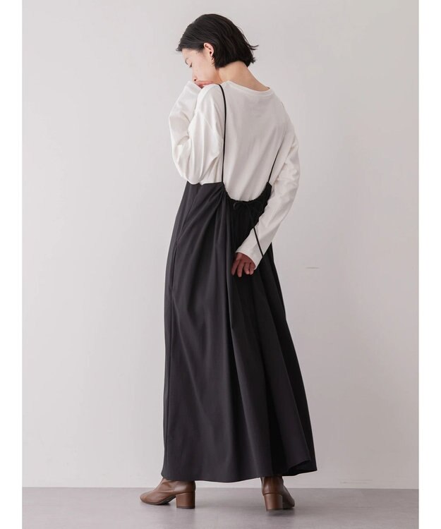 AMERICAN HOLIC 丈違いキャミワンピース Black