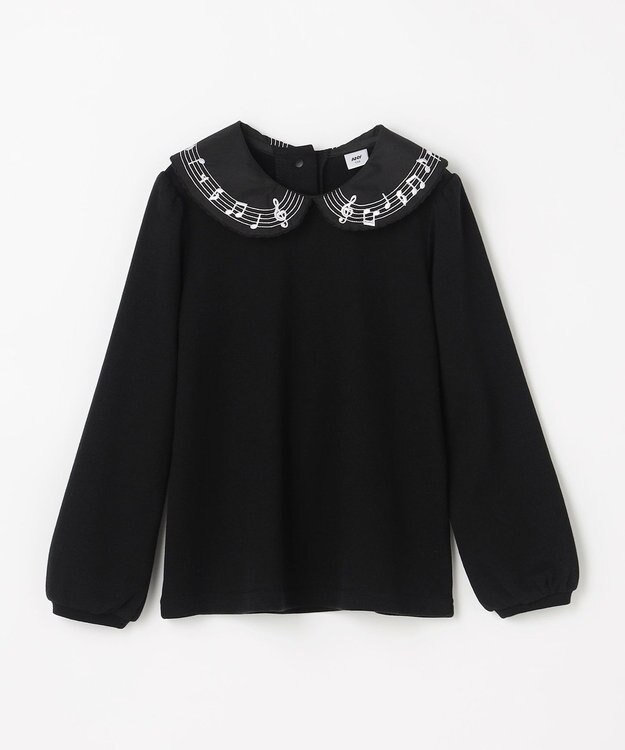 ANY KIDS 音符ブラウス ブラック