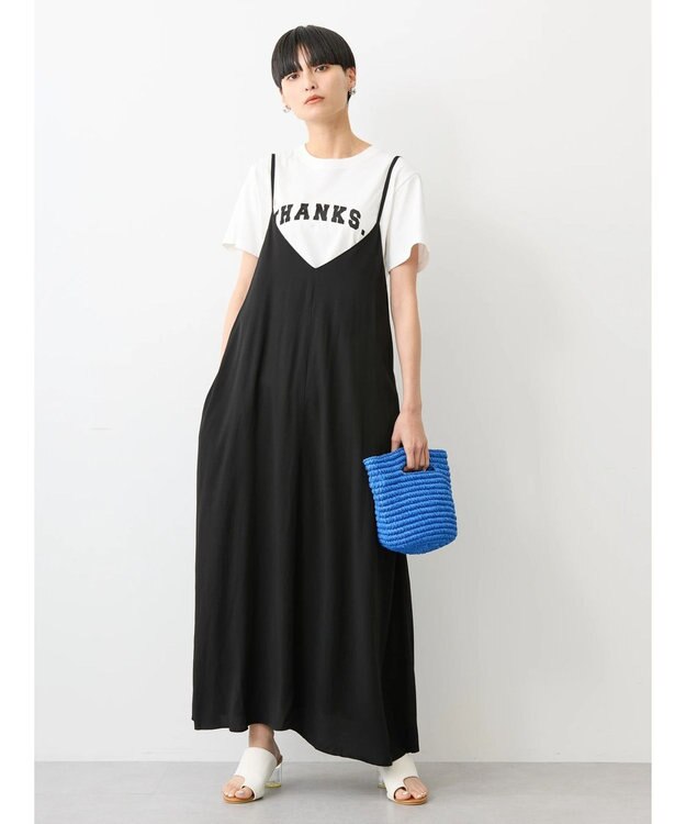 AMERICAN HOLIC Ｖネックキャミワンピース Black