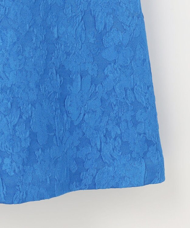 組曲 【WEB限定】エアリーフラワージャガード フレアスカート ブルー系