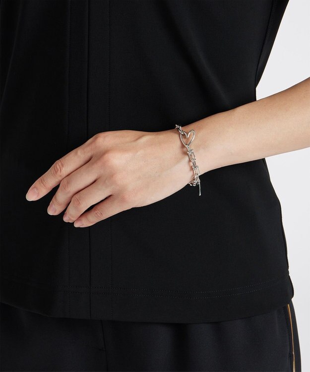 Paul Smith ハートミックスチェーン ブレスレット シルバー