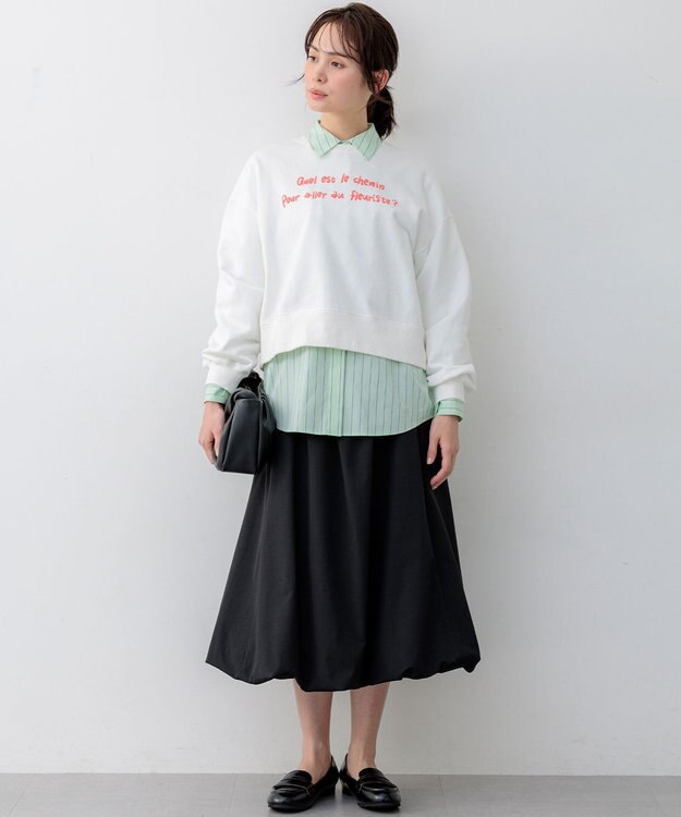 組曲 【Flower Collection】クラシック裏毛 スウェット ホワイト系