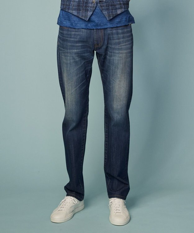 JOSEPH ABBOUD 【サスティナブル加工/ストレッチ】 オゾンストレッチ デニム ネイビー系