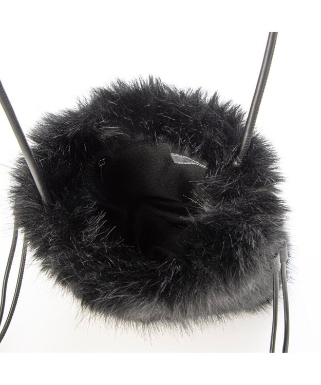 UNBILLION カシュカシュ cachecache / エコファーシンプル巾着ショルダーバッグ ブラック