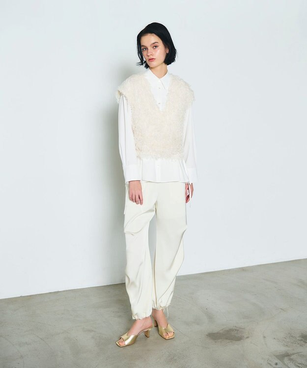 GRACE CONTINENTAL フェザーカットトップ ホワイト