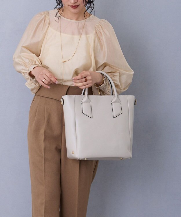 MioFIRANO SILHOUETTE U002 ショルダーバッグ A4サイズ対応 IVORY