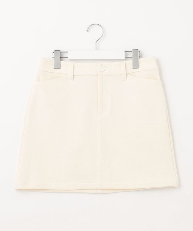 23区GOLF 秋冬の暖か定番スカート！【WOMEN】クロスサーモツイル 台形スカート ホワイト系