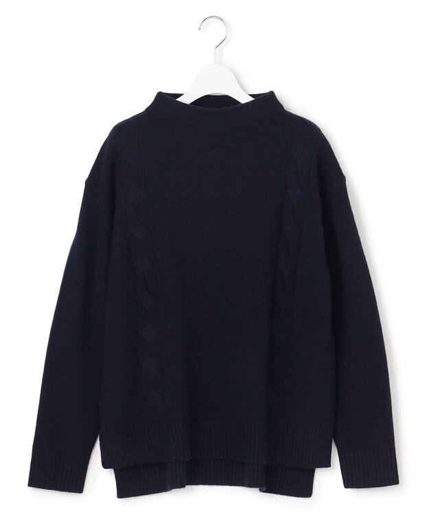 J.PRESS YORK STREET 【WOMEN】ケーブルポイント ボトルネック ニット ネイビー系