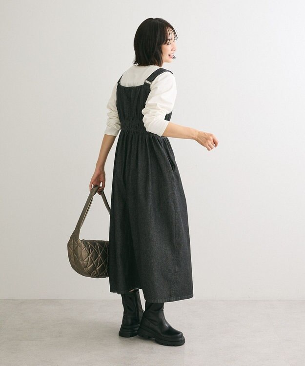 Green Parks ・ＳＵＧＡＲ　ＳＰＯＯＮ　デニムシャーリングジャンス Black