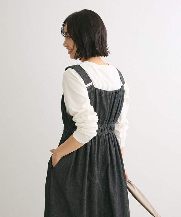 Green Parks ・ＳＵＧＡＲ　ＳＰＯＯＮ　デニムシャーリングジャンス Black