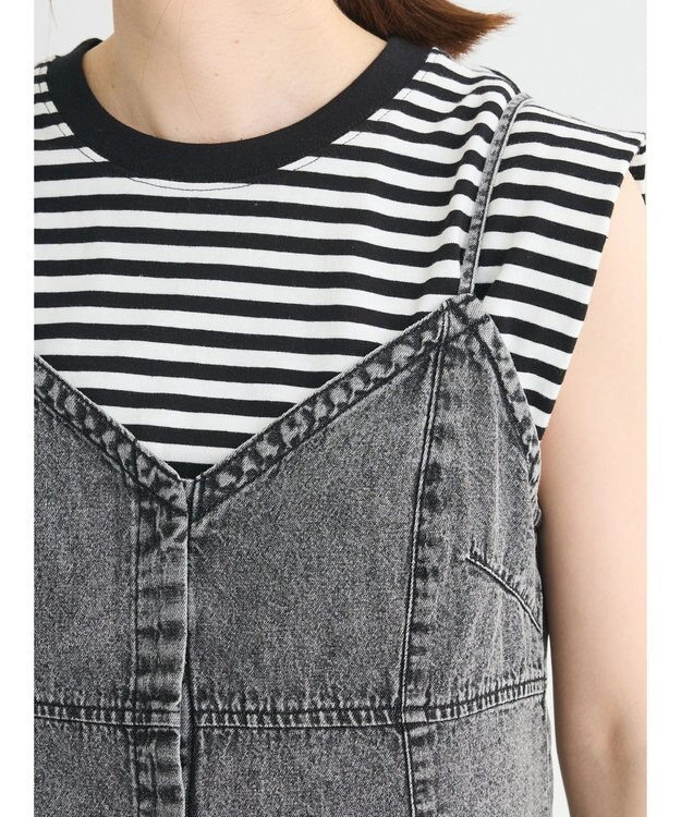 Green Parks ・ＥＬＥＮＣＡＲＥ　ＤＵＥ　デニムロングキャミ Gray