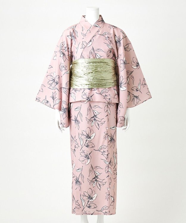 Feroux 【洗える・2WAY】 簡単着付け 浴衣 3点セット ピンク系4