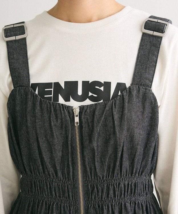 Green Parks ・ＳＵＧＡＲ　ＳＰＯＯＮ　デニムシャーリングジャンス Black