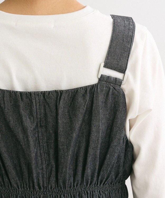 Green Parks ・ＳＵＧＡＲ　ＳＰＯＯＮ　デニムシャーリングジャンス Black