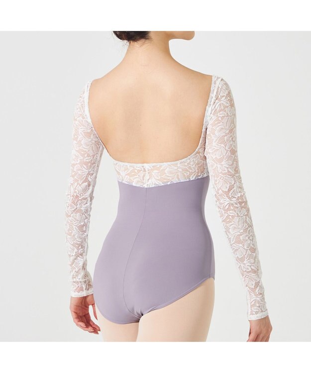 Chacott ◎【Nela ライン】ロングスリーブレオタード モーブ