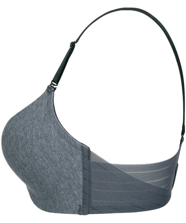 Wing ノンワイヤーブラ　【シンクロブラ】　動いてもズレにくい　MB4016　ウイング／ワコール ダークブラウン