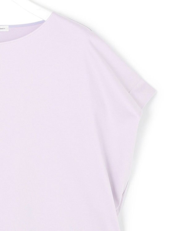 23区 【汗じみ防止/洗える】スムースデザイン フレンチスリーブ Tシャツ ライラック系