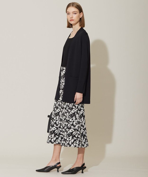 ICB 【洗える】ハイゲージスムース ニットジャケット ブラック系