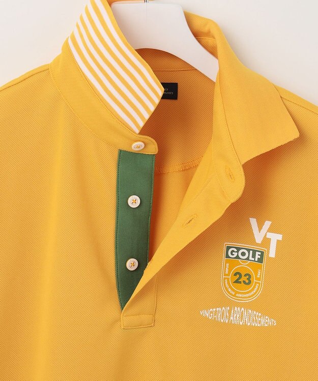 23区GOLF 【MEN】【吸水速乾/UVカット】エイトロックポロシャツ イエロー系